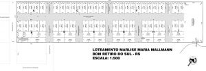 Mapa loteamento no bairro Laranjeiras - Bom Retiro do Sul